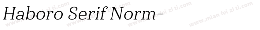 Haboro Serif Norm字体转换